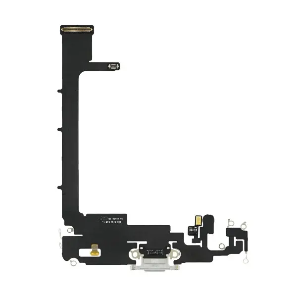 Ladeanschluss-Flex + Platine für iPhone 11 Pro Max Silber (Original ausgebaut)