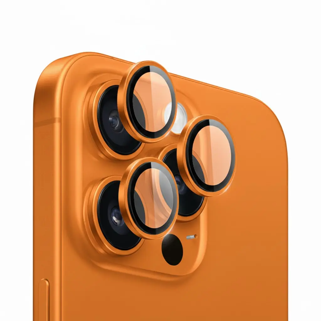 SUNIX CAMERA LENS PROTECTOR REDESIGNER FOR IPHONE 15 PRO ORANGE 