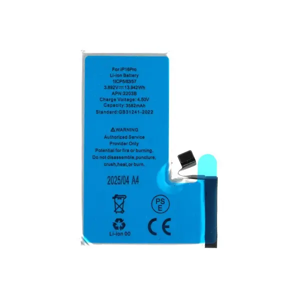 Akku für iPhone 16 Pro (hohe Kapazität)
