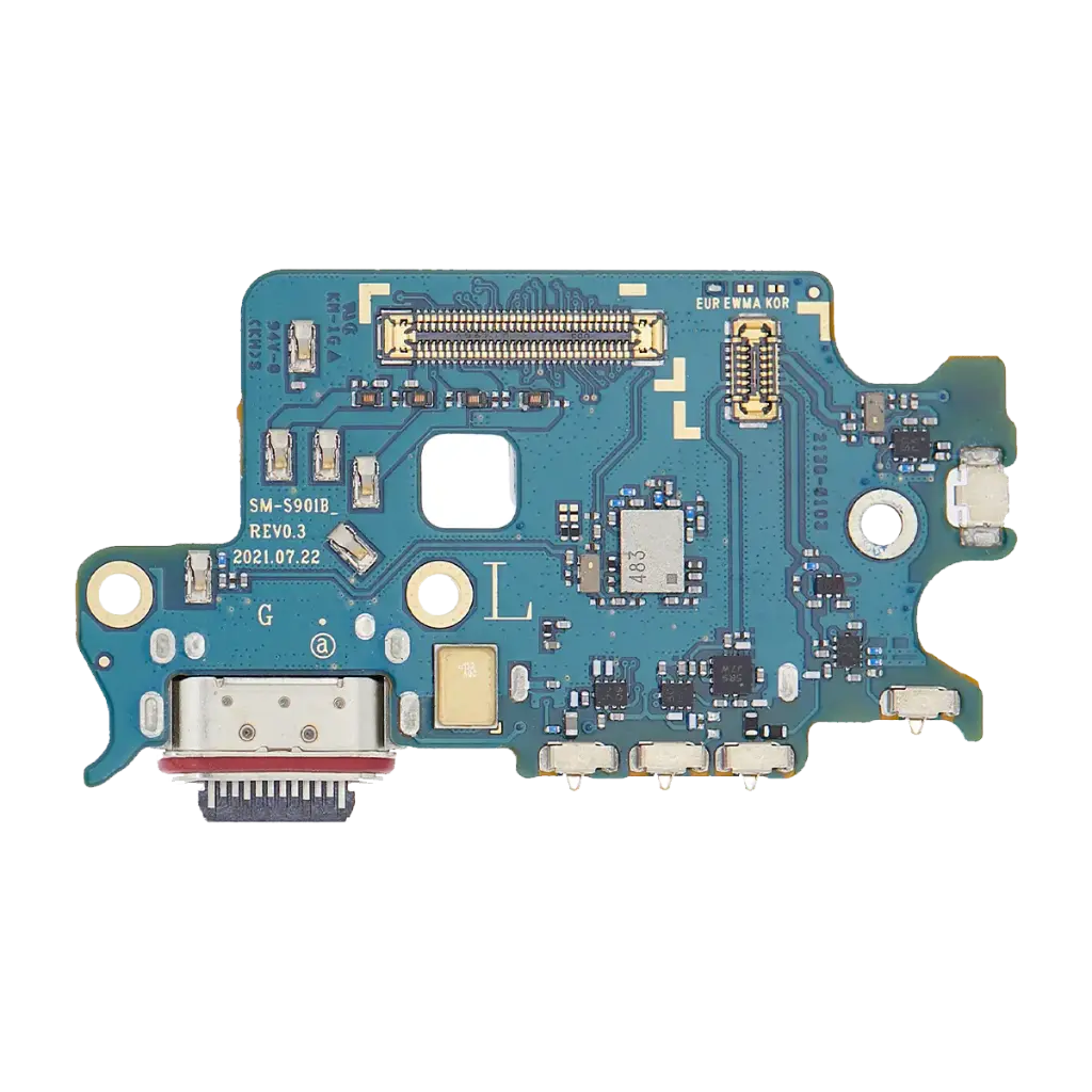 Placa de carga para las variantes del Samsung S22 S901: SM-S901B, SM-S901B/DS, SM-S901U, SM-S901U1, SM-S901W, SM-S901N, SM-S9010, SM-S901E, SM-S901E/DS