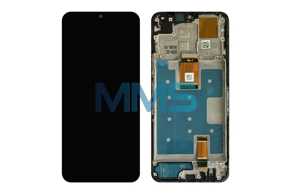 In-Cell für Honor X6A Schwarz 2023 mit Rahmen