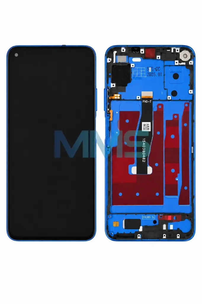 In-Cell für Honor 20/Huawei Nova 5T Blau 2019 mit Rahmen