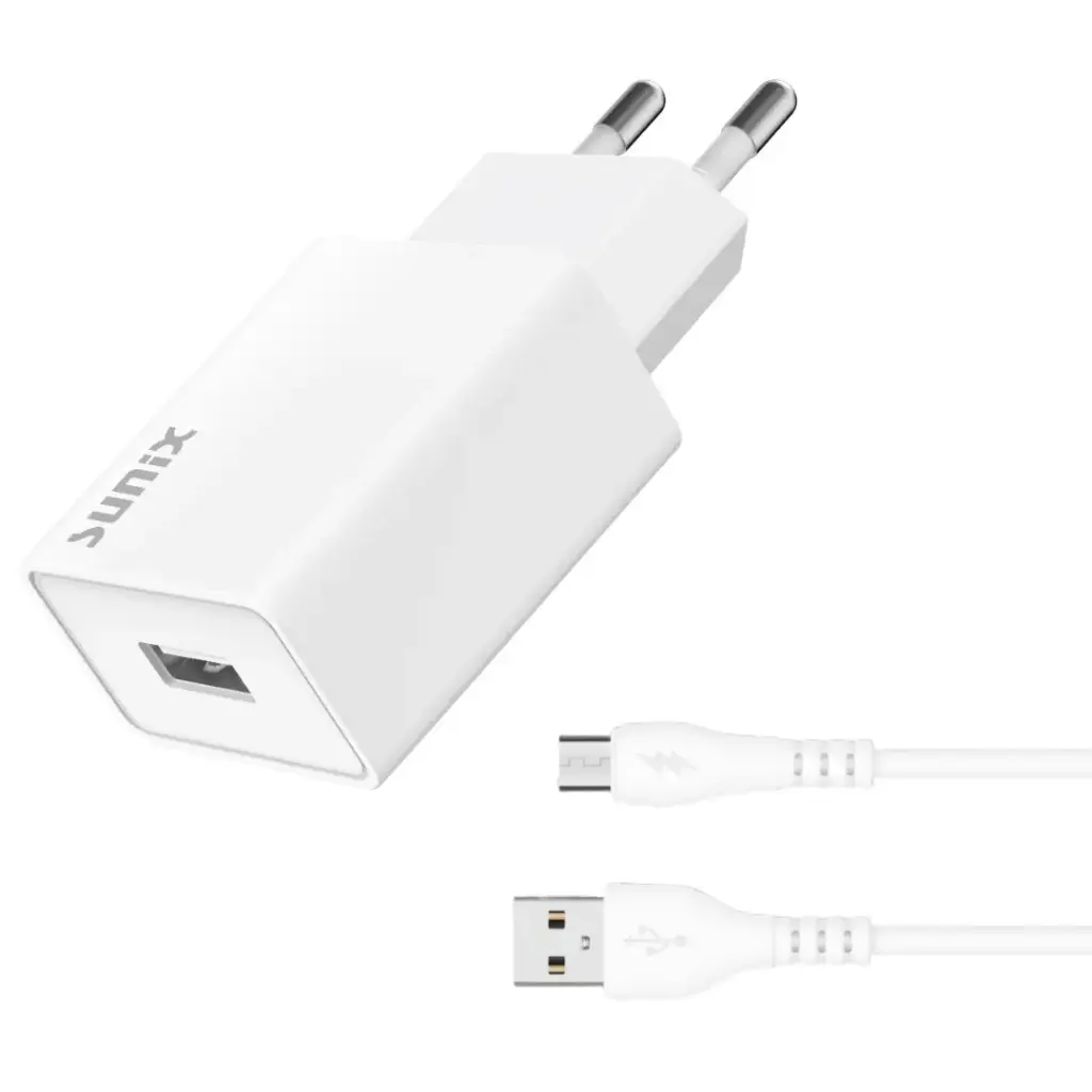 Sunix S10 Set Ladegerät mit USB-A auf Micro Kabel