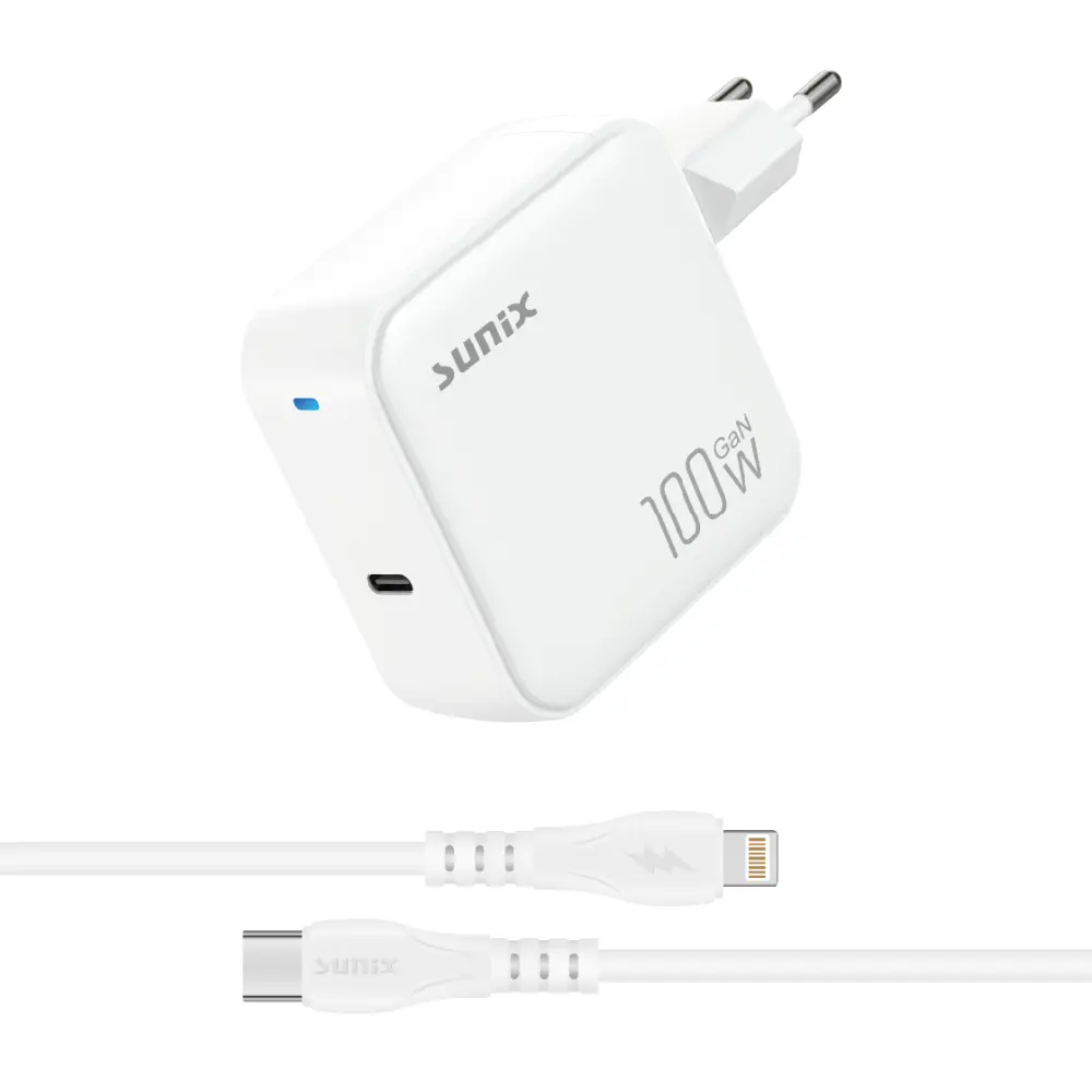 Sunix S100 Set Ladegerät mit Type-C Kabel 100W Schnellladen