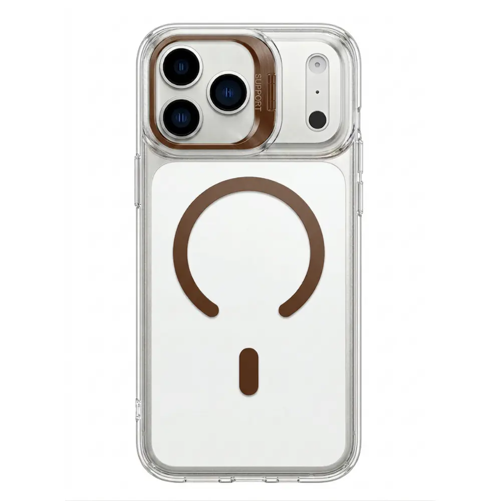Sunix Lucid Flip Hülle für iPhone 16 Pro – Braun