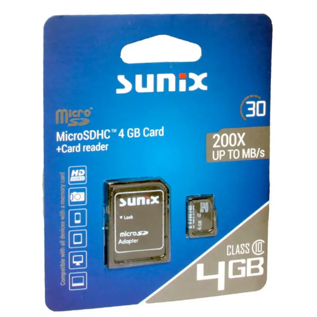 SUNIX 4 GB MICRO SD CARD