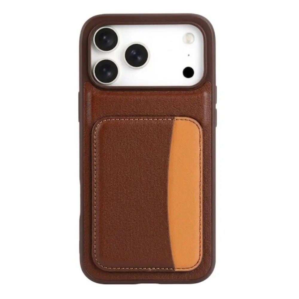 Sunix Mono Wallet Hülle für iPhone 15 Pro Max – Braun