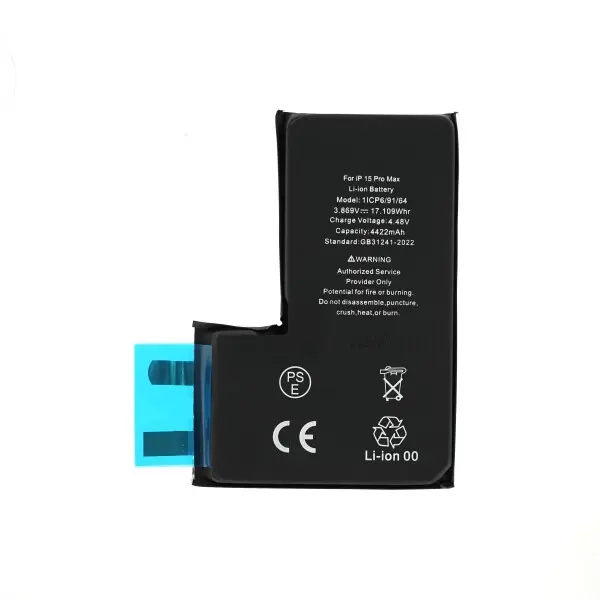 BATTERY FOR IPHONE 15 PRO MAX (WITHOUT FLEX CABLE)