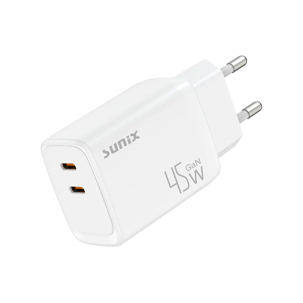 Sunix S45 Dual USB-C Port Ladegerät Adapter 45W