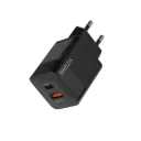 Shaza Ganpower 45W Dual Port USB-A QC3.0 and USB-C PD GAN Charger Adapter Black