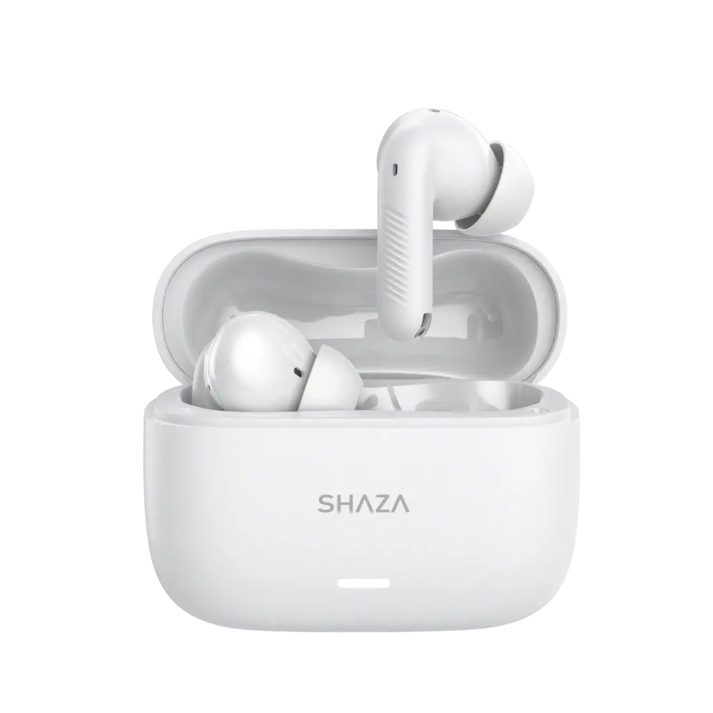 Shaza S Sound SS3515/WT Bluetooth Earbuds White (4 Mic. ANC-ENC)