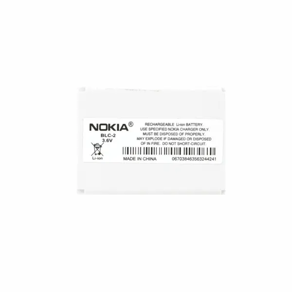 OEM Akku für Nokia BLC-2 (02136) Nokia 3310/3330/5510/3350/3410/3510/3510I/3530/6800/6810 1000 mAh – Weiss