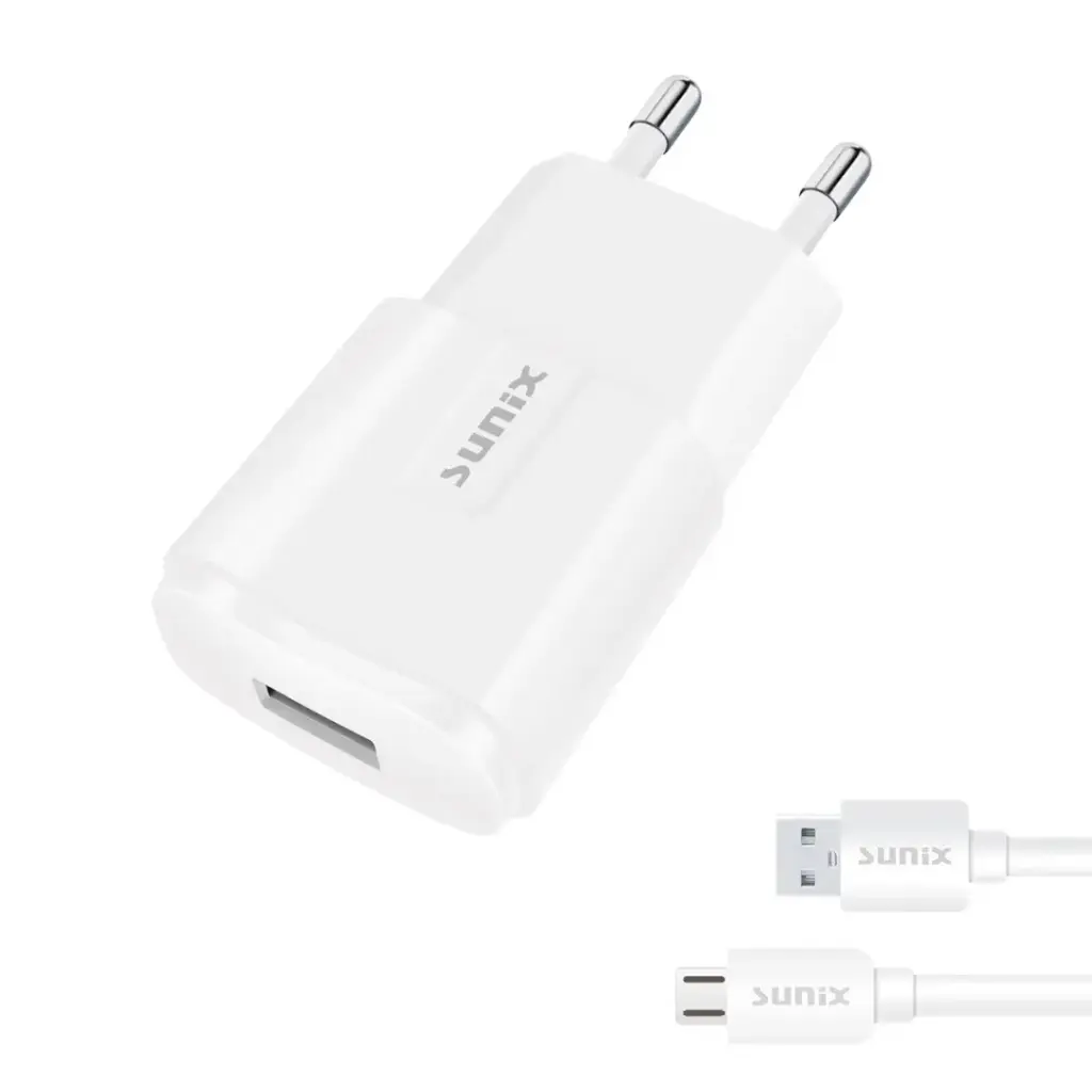 SUNIX S21 SET CHARGER WITH USB-A TO MICRO CABLE