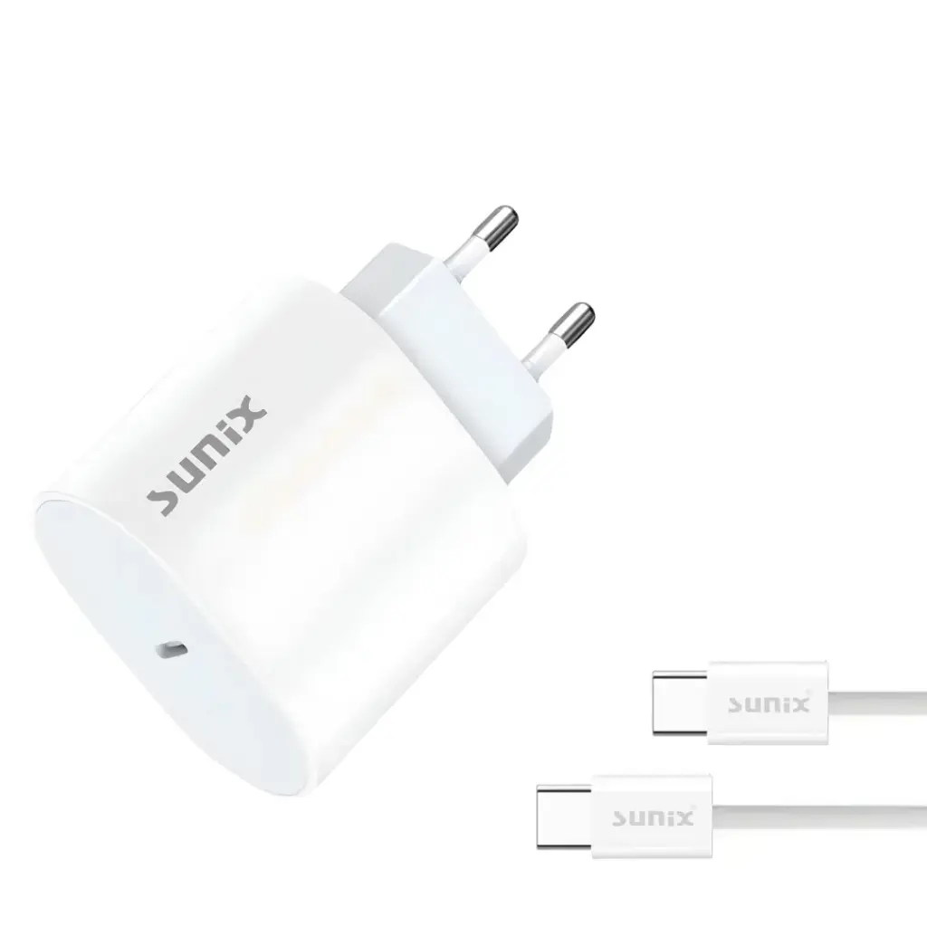 SUNIX S35: CARGADOR DE 30 W CON CONECTOR TIPO C A TIPO C