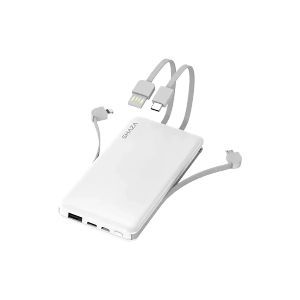 SHAZA 4IN1 POWERBANK 10000 MAH WHITE