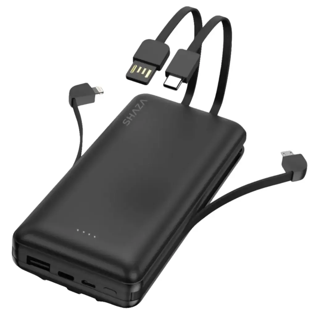 SHAZA 4IN1 POWERBANK 20000 mAh SCHWARZ