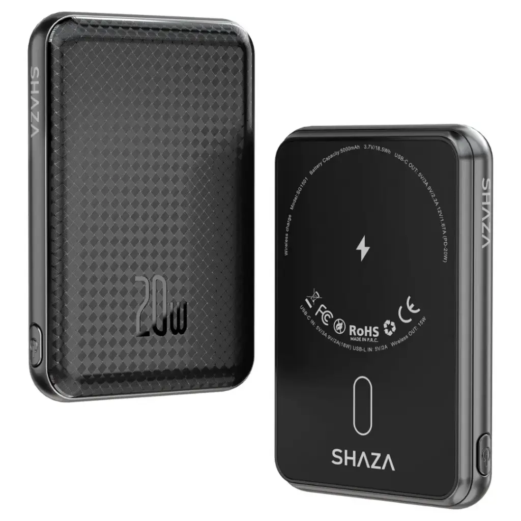 SHAZA SG1501 MAGSAFE POWERBANK 5.000 mAh BLACK
