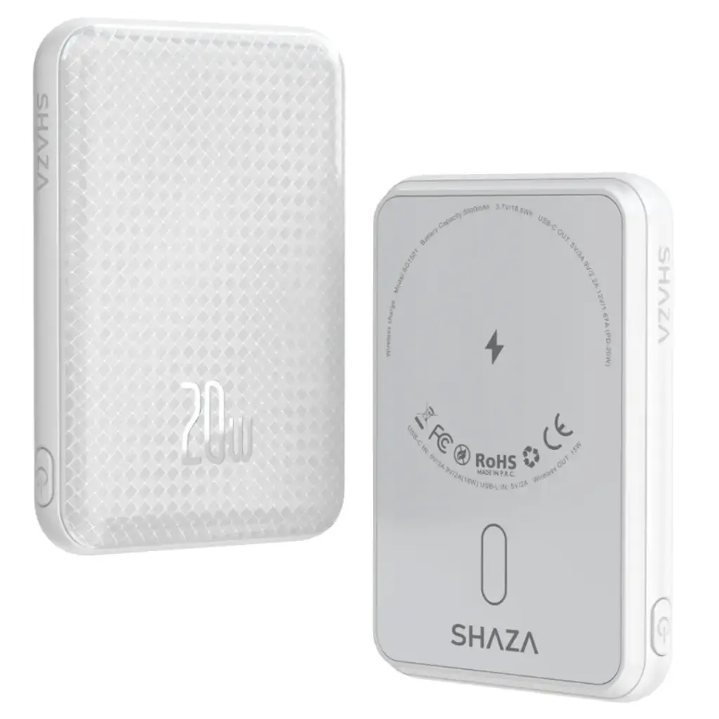 SHAZA SG1501 MAGSAFE POWERBANK 5.000 mAh WHITE