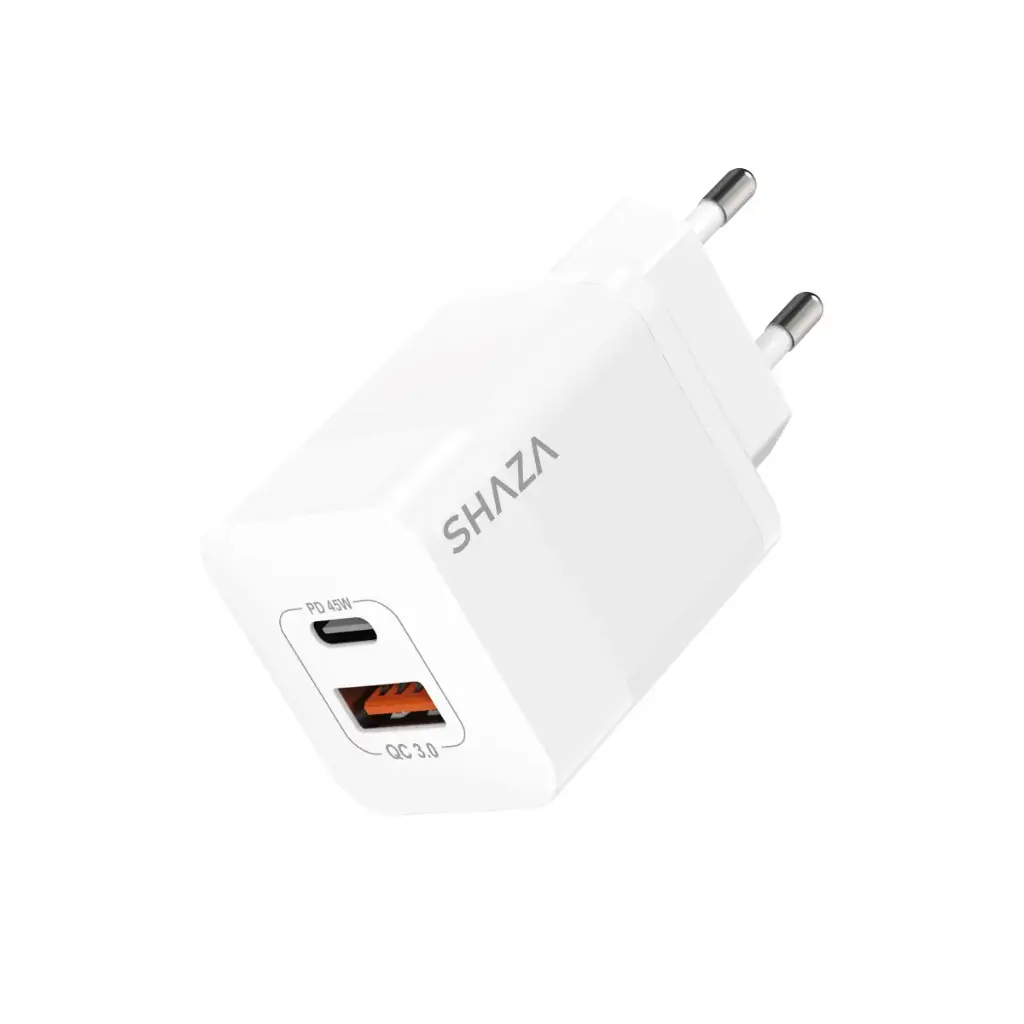 SHAZA 45W USB A+C CHARGER GaN