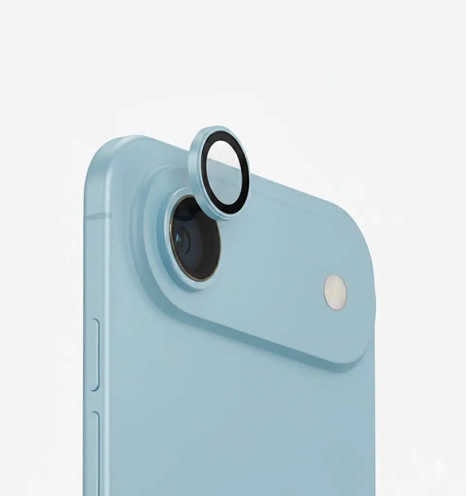 iPhone 17 Air Kameraschutz – Hellblau