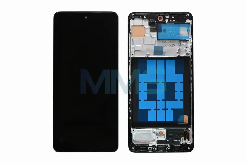 LCD für Samsung A51 A515F In-Cell mit Rahmen – Schwarz