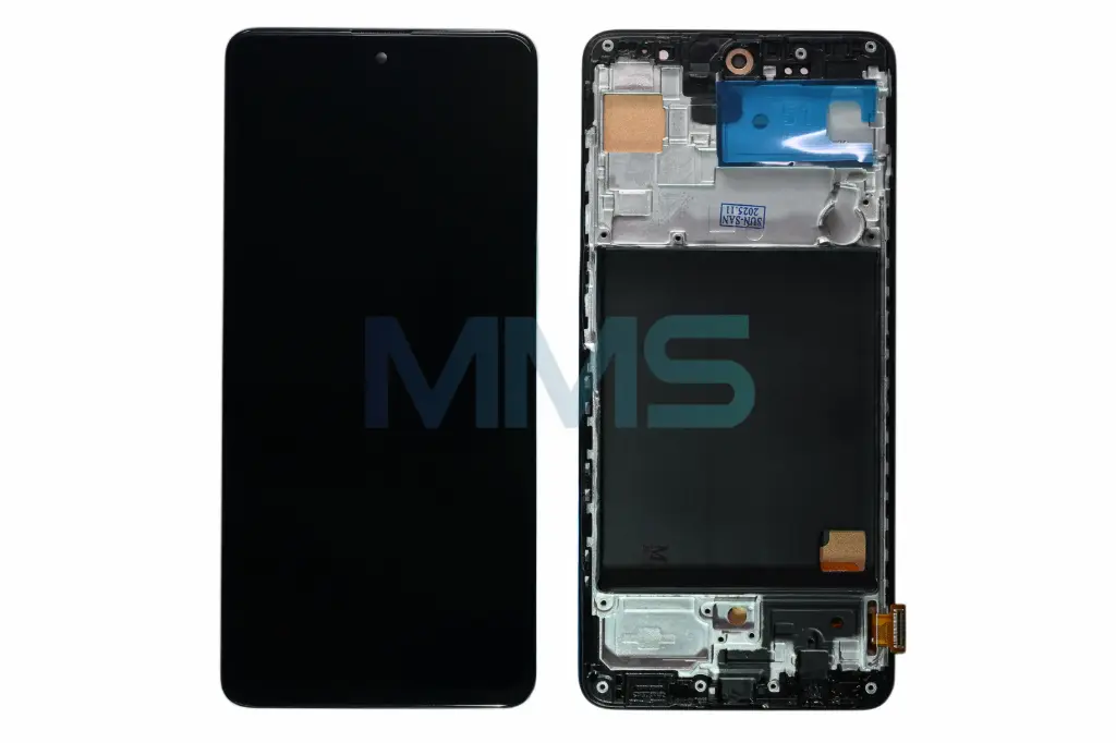Sunix LCD für Samsung A51 A515F In-Cell mit Rahmen – Schwarz